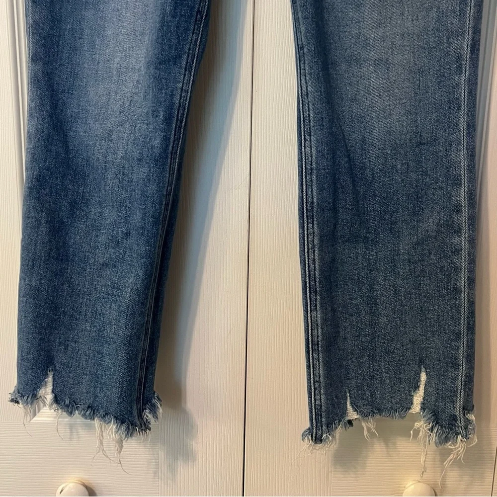 Paige Cindy Mel Destroyed hem Jeans Straight Size 30 - Picture 8 of 14